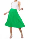 Thml Cheerful Pleats Skirt In Green In Green
