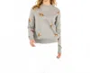 Thml Cheetah Long Sleeve Sweater In Gray In Gray