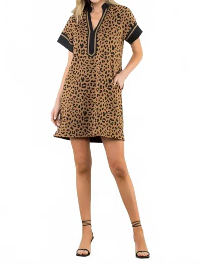 Thml Cheetah Print Dress In Brown