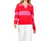 Thml Collared Colorblock Sweater In Red