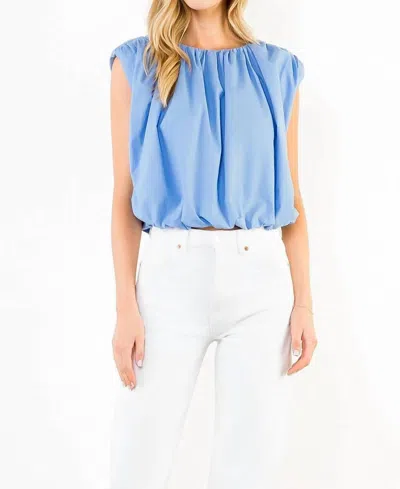 Thml Collins Bubble Top In Blue