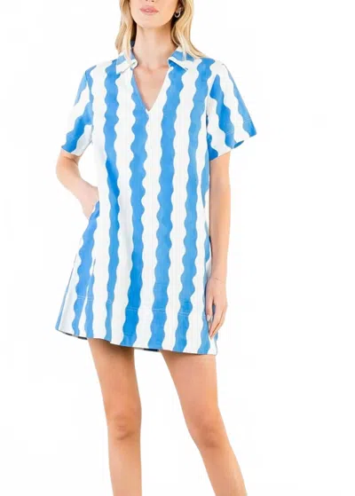 Thml Cotton Mini Dress In Wave In Gold
