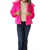 Thml Cropped Cozy Jacket In Pink In Pink