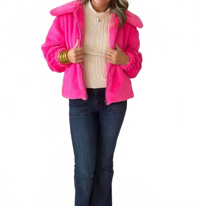 Thml Cropped Cozy Jacket In Pink