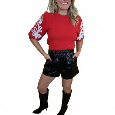 Thml Cynthia Embroidered Sweater In Brown