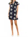Thml Dana Embroidered Mini Dress In Navy In Blue