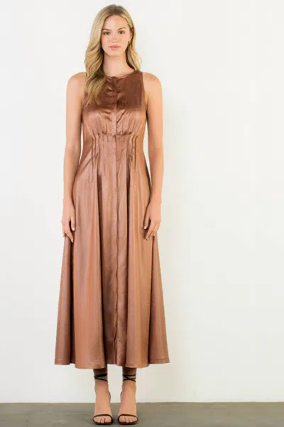 Thml Darby Maxi Dress In Brown