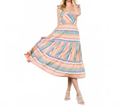THML DELANEY STRIPED DRESS IN MULTI