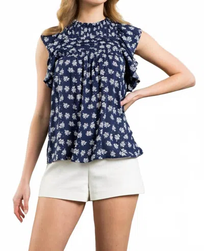 Thml Delilah Top In Navy In Blue