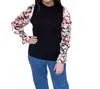 Thml Detailed Long Sleeve Top In Black In Multi