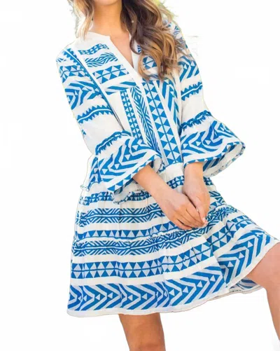 Thml Devoted To You Embroidered Dress In Blue