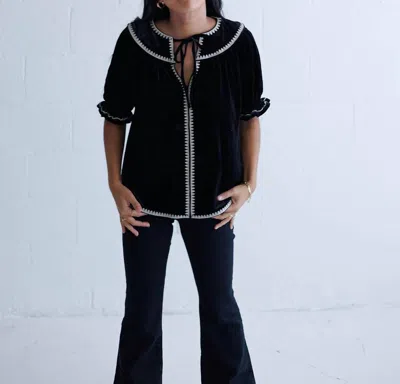 Thml Down The Chimney Top In Black In Blue