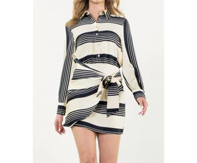 Thml Dream Dress In Ivory In Black