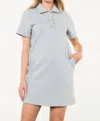 Thml Easy Breezy Button Dress In Grey In Gray