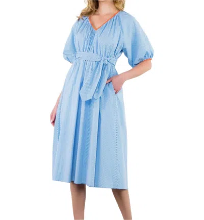 Thml Ellie V-neck Dress In Blue