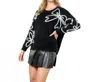 Thml Embroidered Sweater In Black In Black