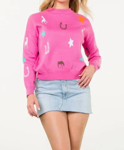 Thml Equestrian Sweater In Pink