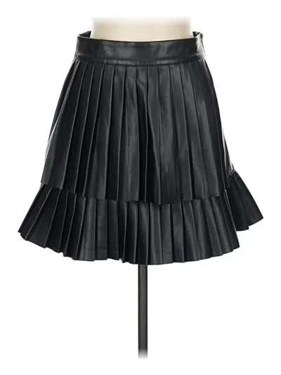 Pre-owned Thml Faux Leather Skirt In Black