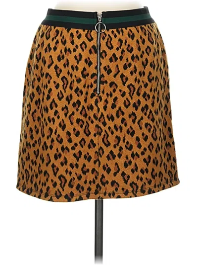 Pre-owned Thml Faux Leather Skirt In Orange