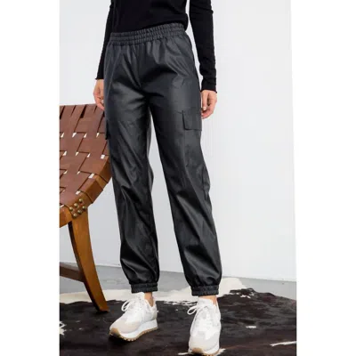 Thml Faux The Win Jogger In Black In Blue