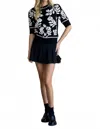 Thml Floral Knit Sweater In Black In Multi