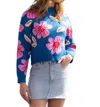 Thml Floral Knit Sweater In Blue
