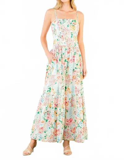 Thml Floral Maxi Dress In Cream Multi In Animal Print