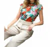 Thml Floral Print Blouse With High-neck In Multi In Multi