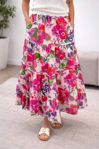 Thml Floral Print Long Skirt In Multi