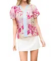 Thml Floral Print Top In Pink Multi In Pink