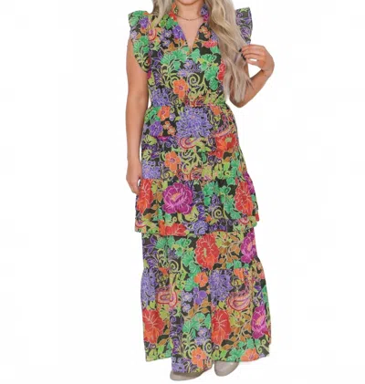 Thml Floral Tiered Maxi Dress In Multi