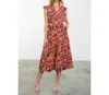 Thml Flutter Sleeve Abstract Print Dress In Mauve In Multi