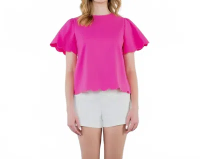 Thml Flutter Sleeve Blouse In Pink