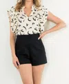 Thml Flutter Sleeve Print Top In Ivory In Multi