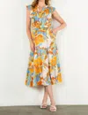 Thml Flutter Sleeve Tiered Dress In Multi Color In Multi