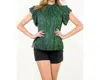 Thml Flutter Sleeve Top In Green In Green