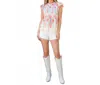 Thml Francesca Top In Pink Multi In White