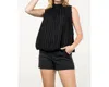 Thml Fringe Detail Sleeveless Top In Black