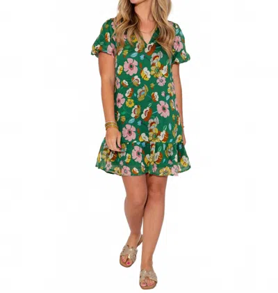 Thml Garden Glow Mini Dress In Green
