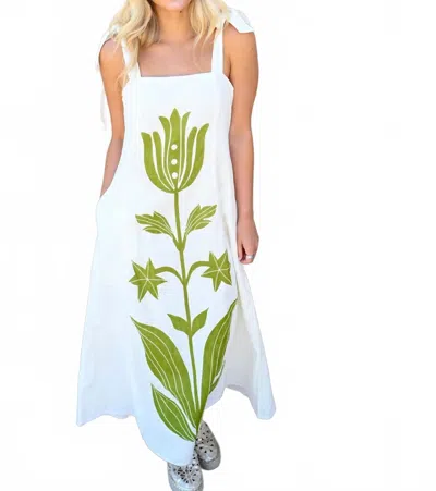 Thml Garden Muse Maxi Dress In Cream In White