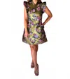 Thml Golden Hour Floral Dress In Gold