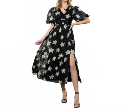 Thml Grace Star Midi Dress In Black