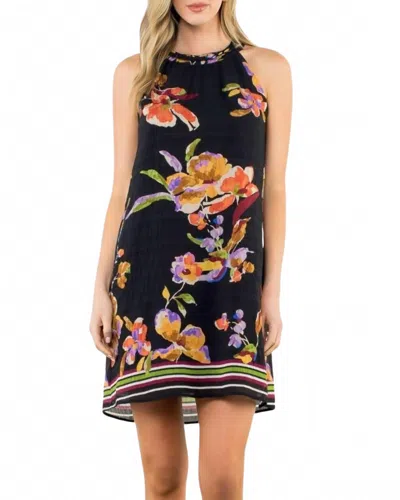 Thml Halter Floral Dress In Black