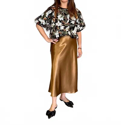 Thml Holly Floral Sequin Top In Black