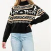 Thml Horse Fair Isle Sweater In Black In Black