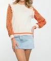 Thml How Are You Top In Cream/orange In Beige