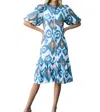 Thml Ikat Button Down Dress In Blue In Blue
