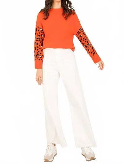 Thml Inside Scoop Sweater In Orange