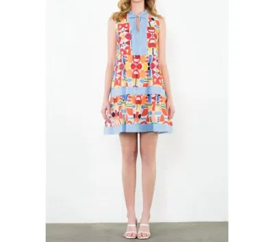 Thml Isabella Mini Dress In Orange Multi