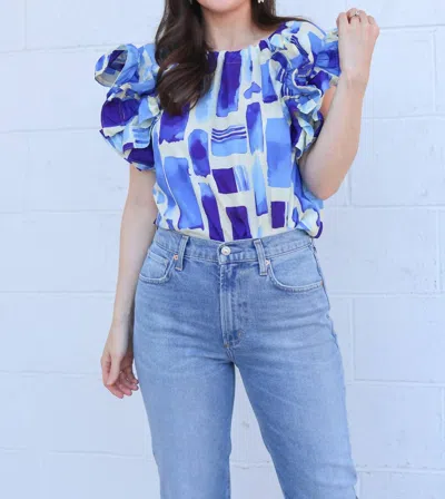 Thml Jasmine Ruffle Sleeve Top In Cream